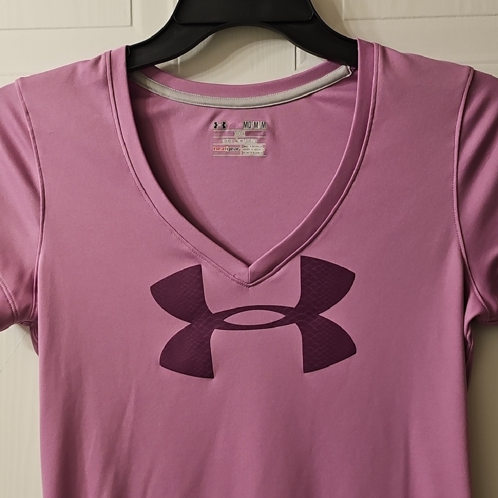Under Armour Women's Pink V-Neck Top